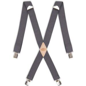 Dickies Men's 1 1/2 inch Solid Straight Clip Adjustable X Back Suspender